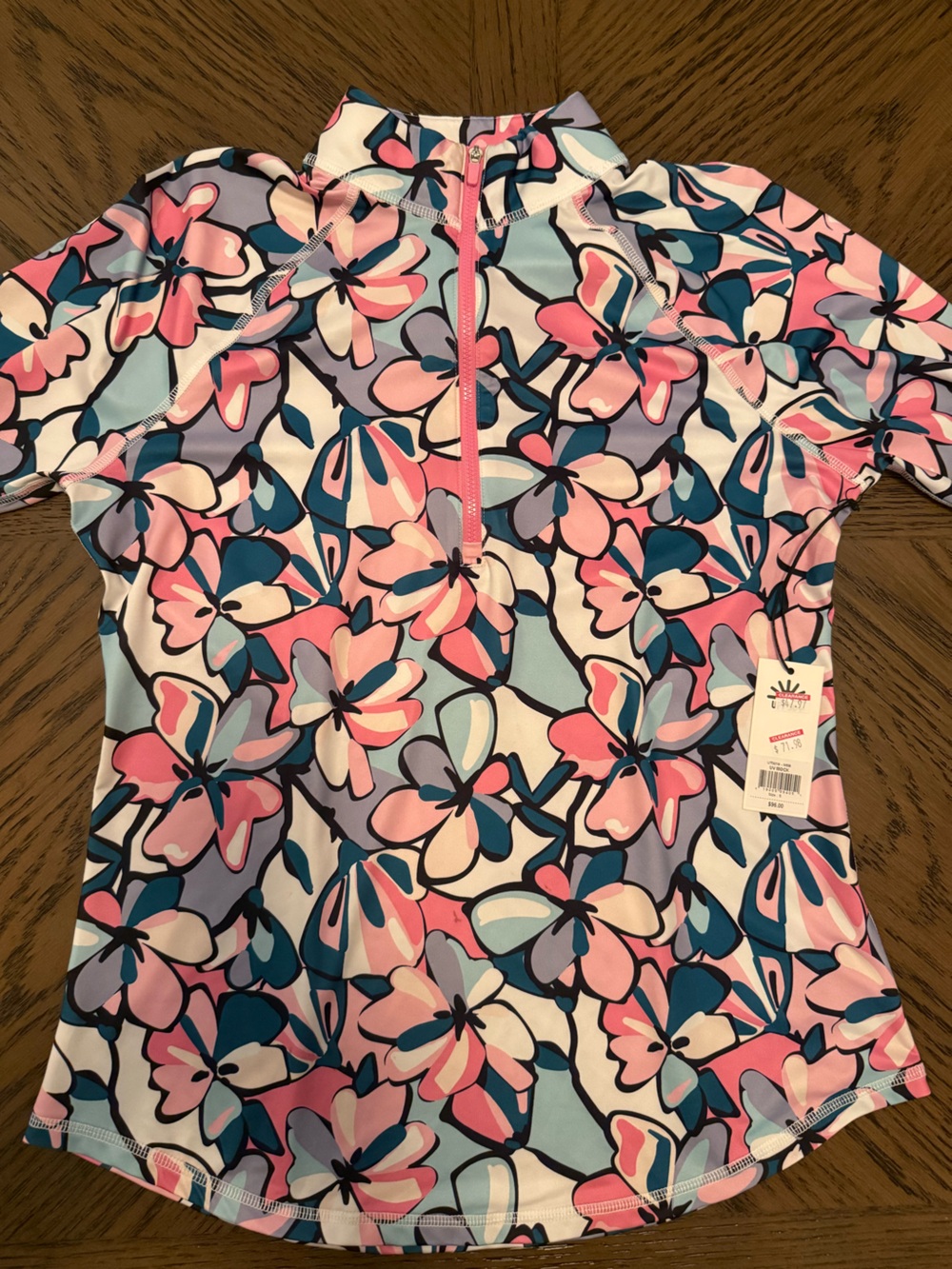 Jofit Floral Long Sleeve Rash Guard in Pink, Blue, White